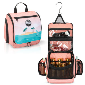 Toilettas met haak met print