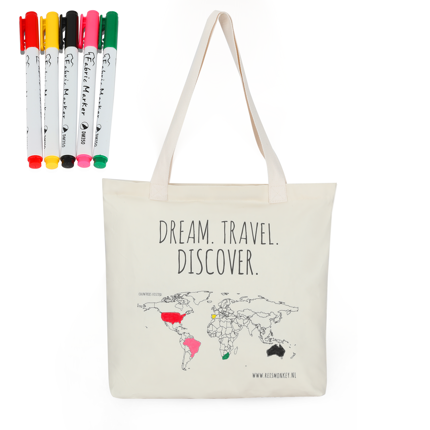 Strandtas 'Colour your world'